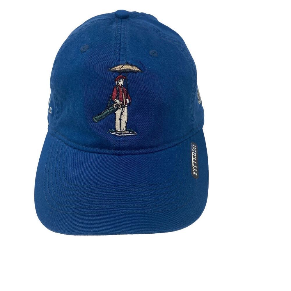 Ahead Embroidered Golf Cap Hat GLEN OAK COUNTRY‎ CLUB Blue Fitted S/M Umbrella